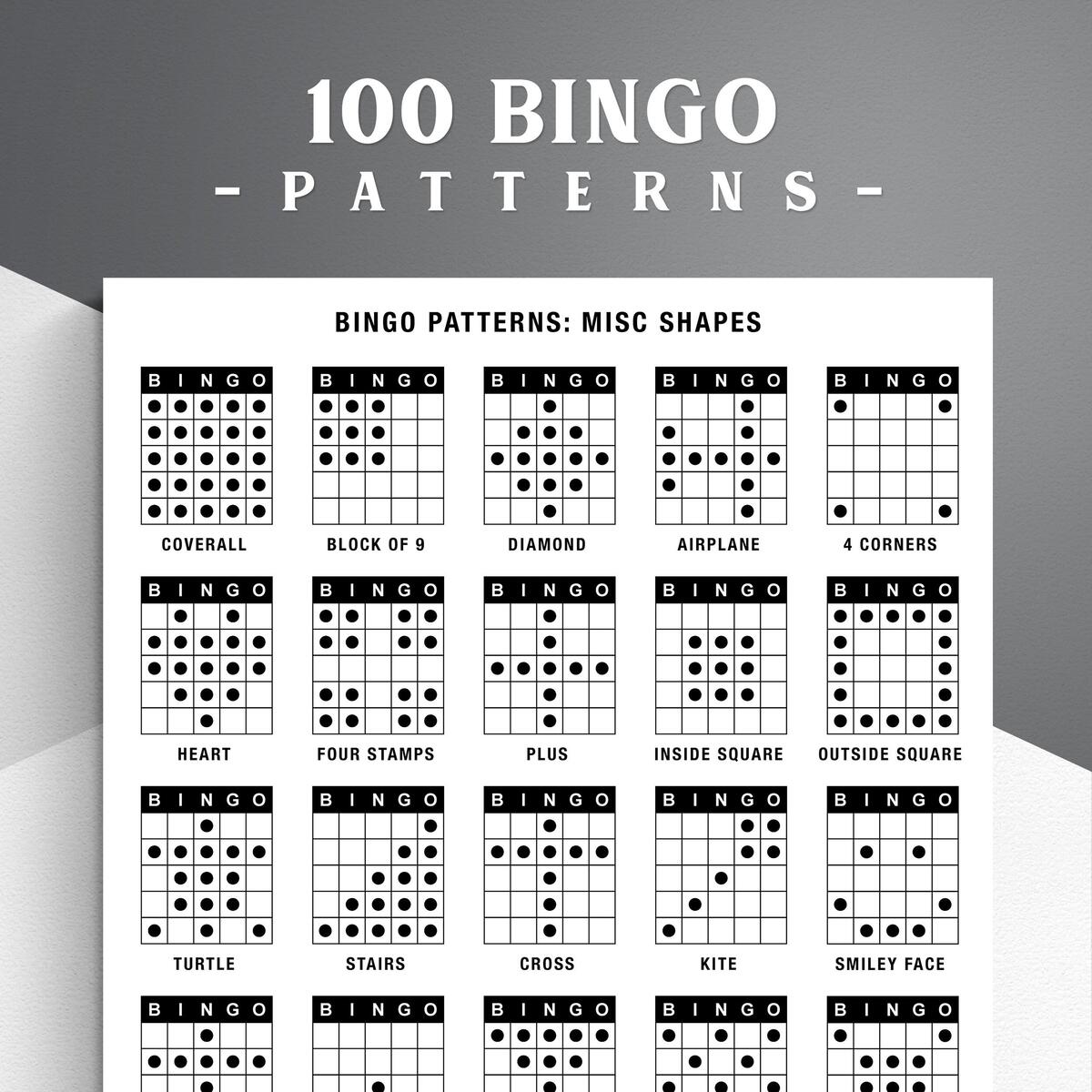 100 Bingo Patterns Letters Numbers Shapes PDF Download Etsy 100 Bingo Patterns Letters Numbers Shapes PDF Download Etsy