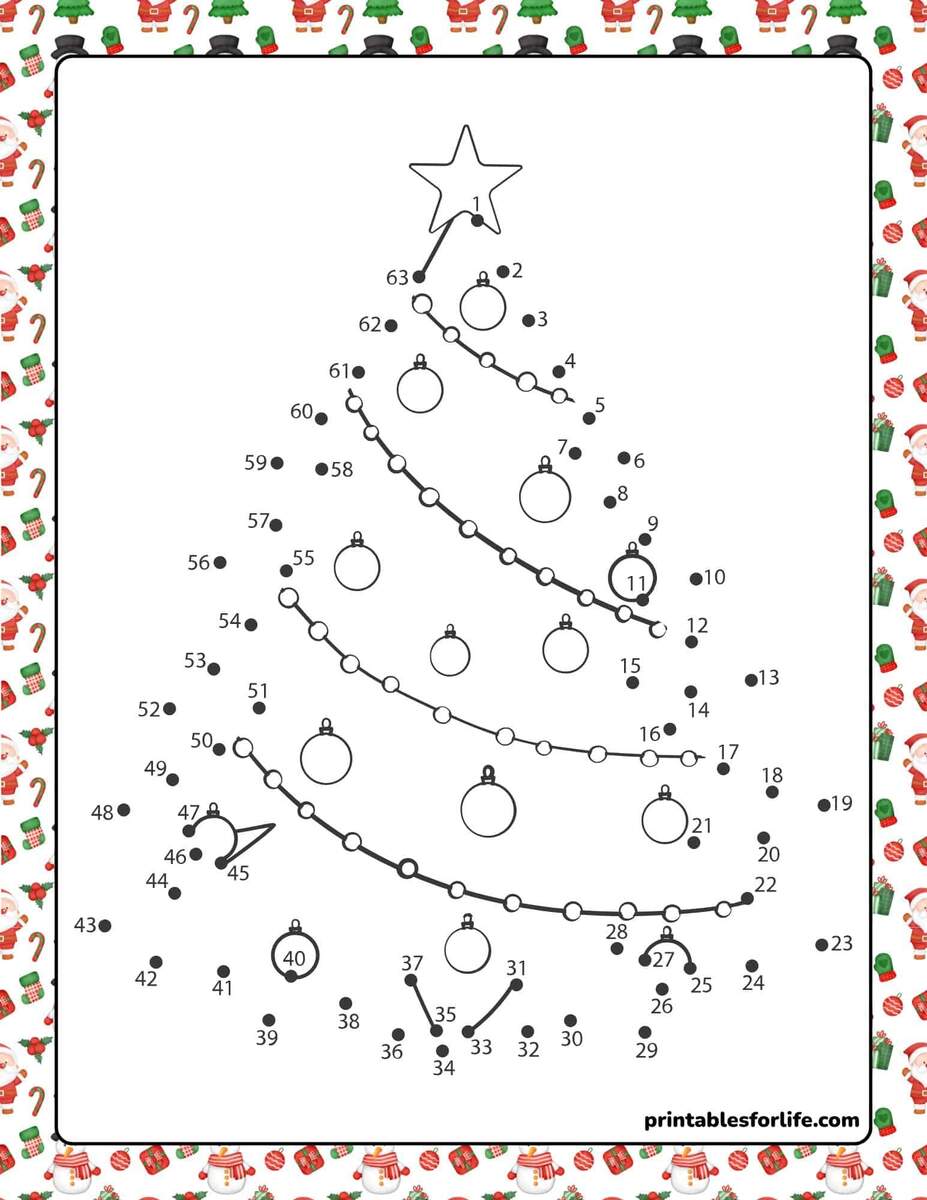 12 FREE Christmas Dot To Dot Worksheets Connect The Dots