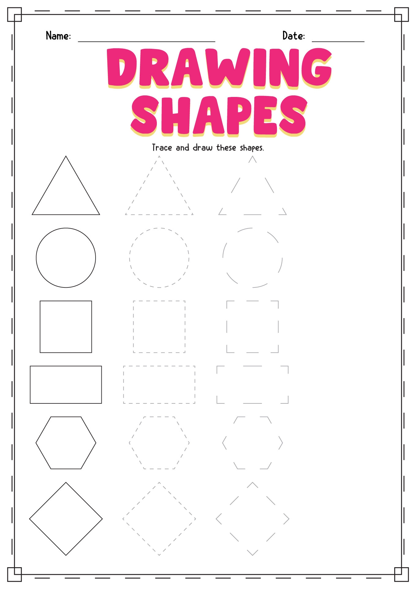 13 Drawing Shapes Worksheets Free PDF At Worksheeto 13 Drawing Shapes Worksheets Free PDF At Worksheeto