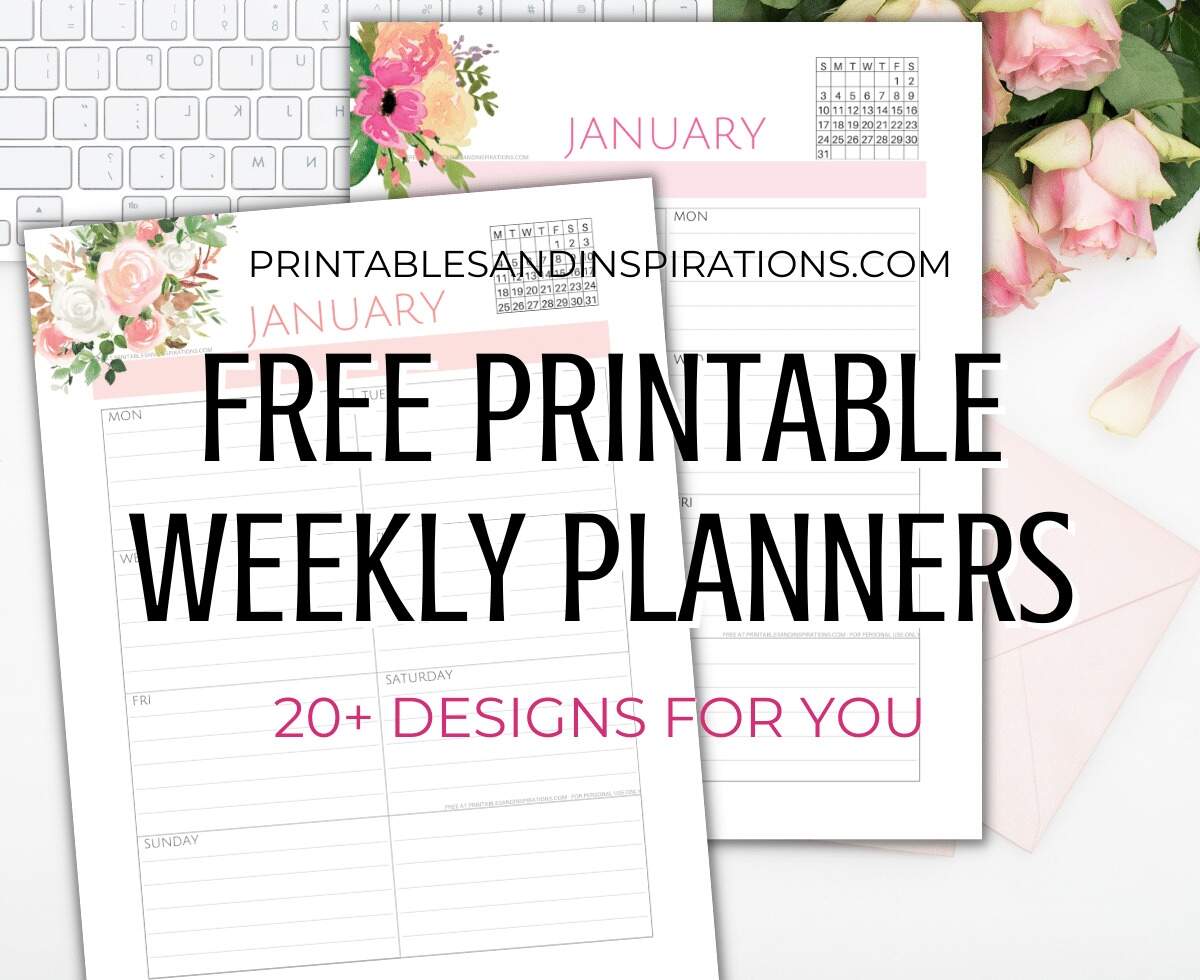 2025 2026 Free Printable Weekly Planner List Printables And Inspirations Free Printable Calendars And Planners 2026 And 2027