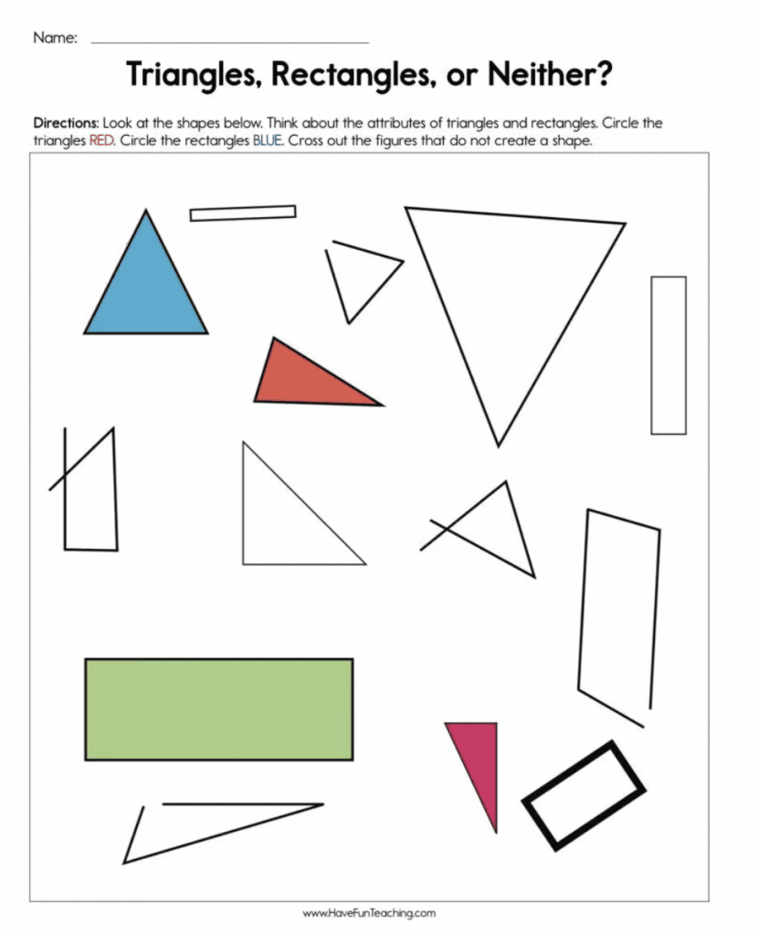 21 First Grade Shapes Worksheets To Teach Geometry The Teach Simple Blog