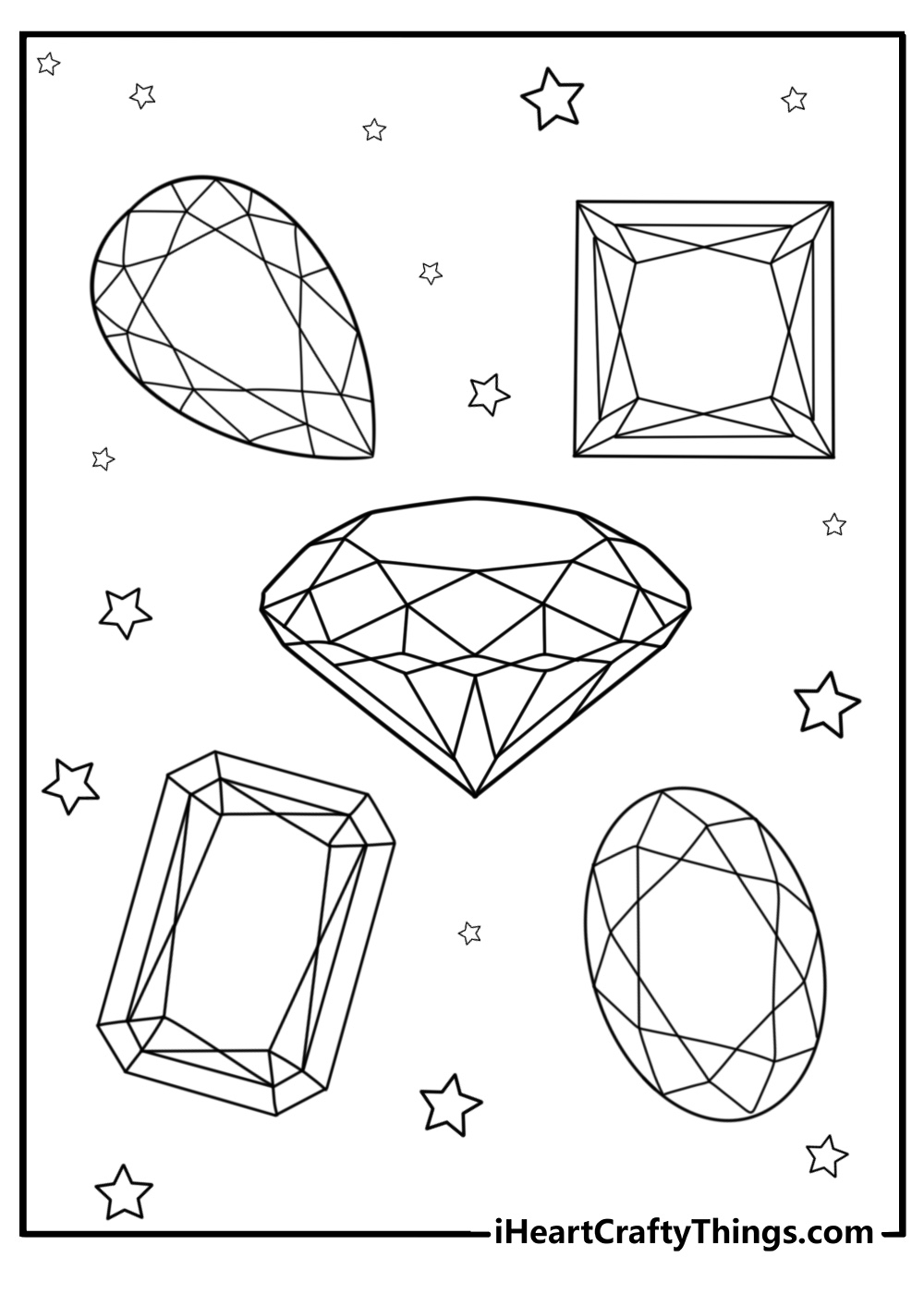 24 New Diamond Coloring Pages 100 Free To Print