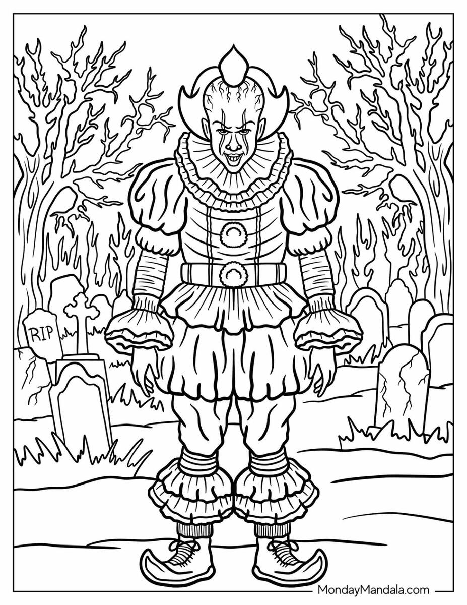 24 Pennywise Coloring Pages Free Coloring Pages