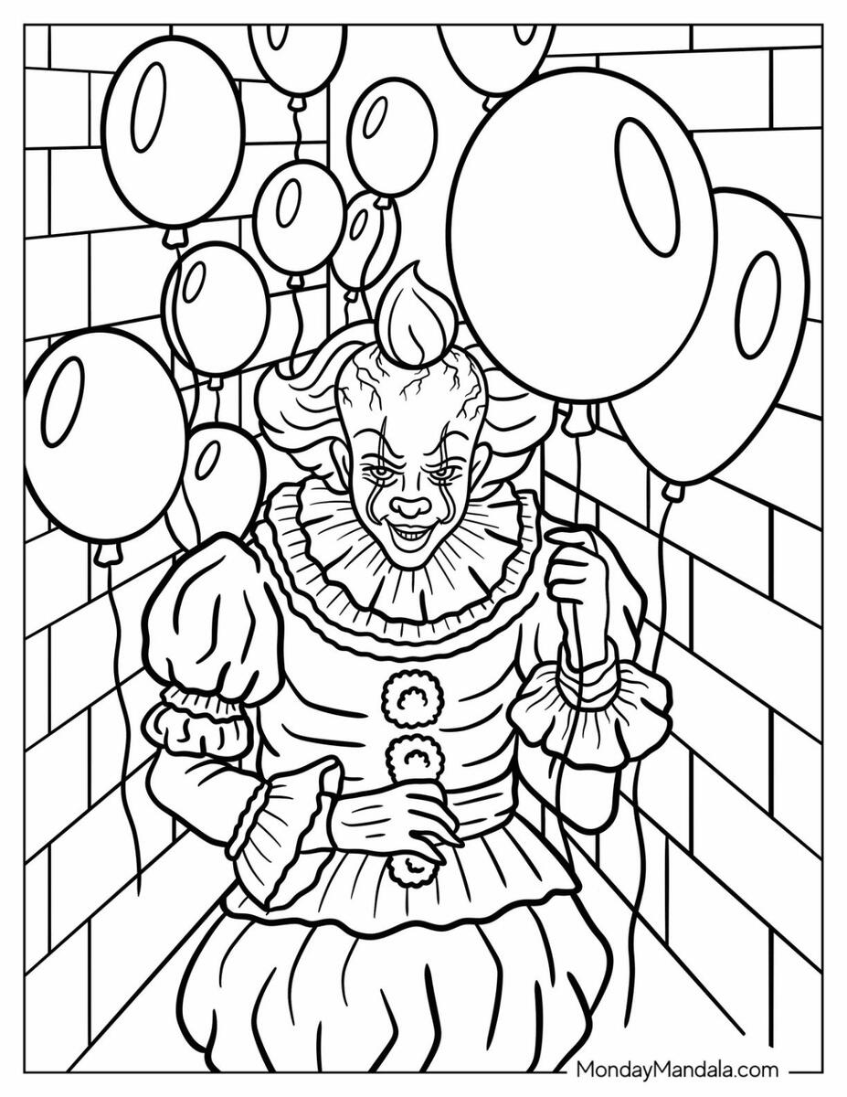 24 Pennywise Coloring Pages Free Coloring Pages
