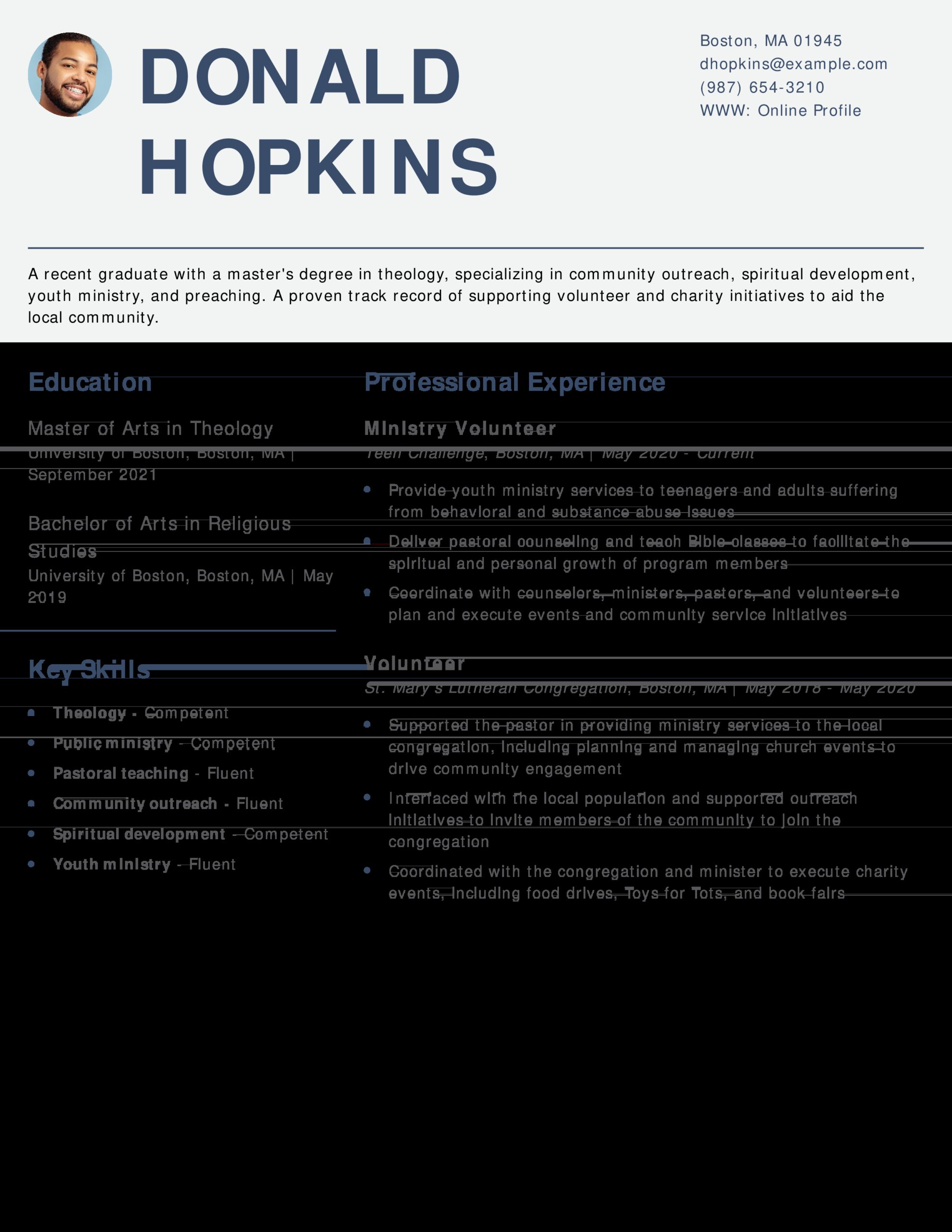 25 Best Pastor Resume Examples And Templates For 2025 ResumeBuilder