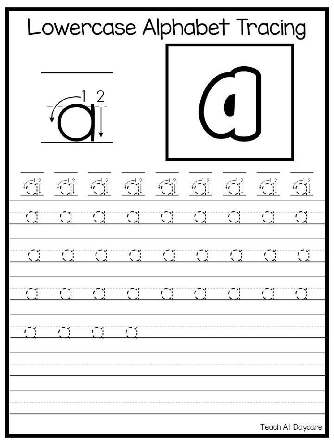 26 Printable Lowercase Alphabet Tracing Worksheets Preschool Kindergarten Handwriting Etsy Alphabet Tracing Worksheets Lowercase Handwriting Practice PDF Etsy
