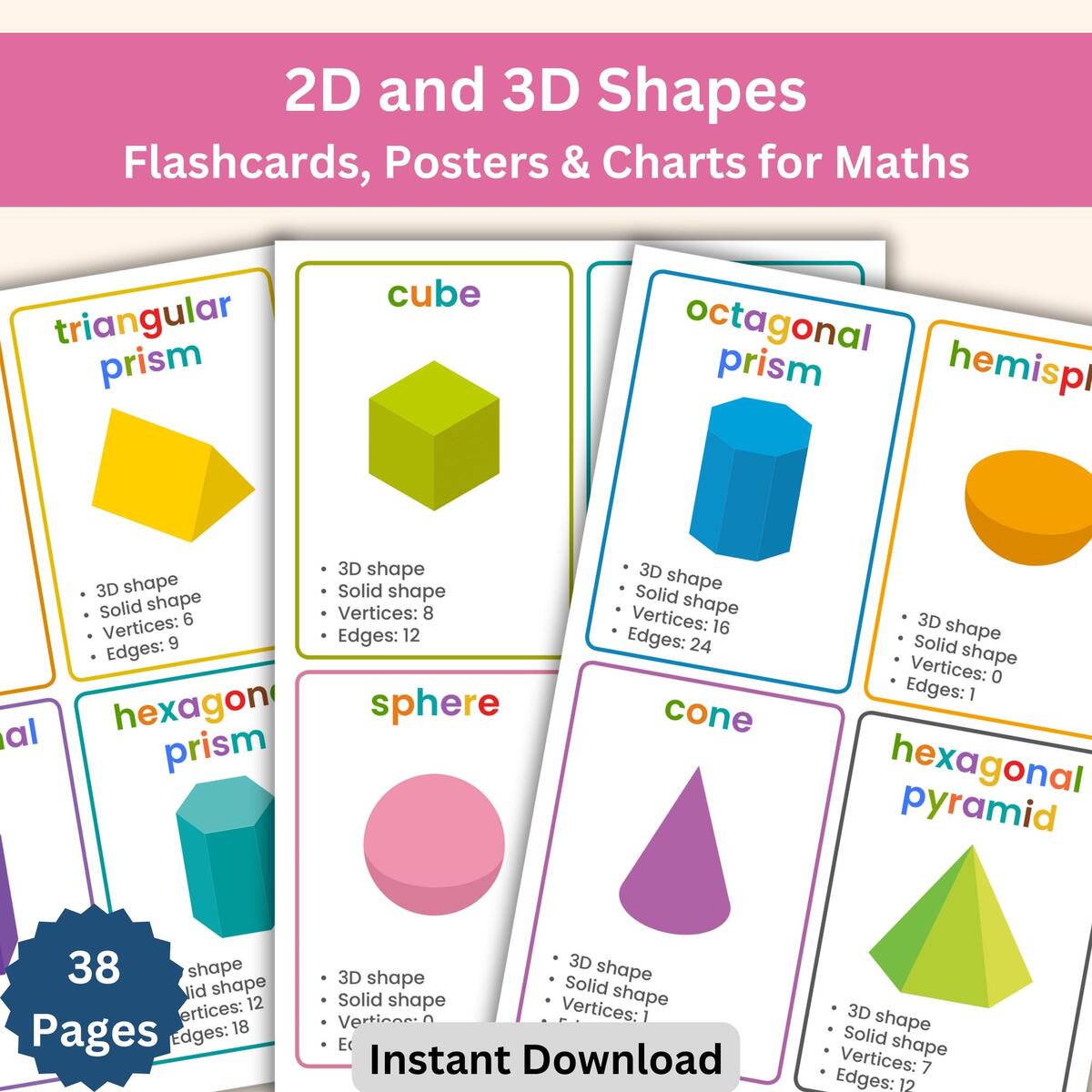 2D And 3D Shapes Printable Flashcards Posters Charts Maths Resource For Kids Geometry Learning And Classroom Display Etsy 2D And 3D Shapes Printable Flashcards Posters Charts Maths Resource For Kids Geometry Learning And Classroom Display Etsy