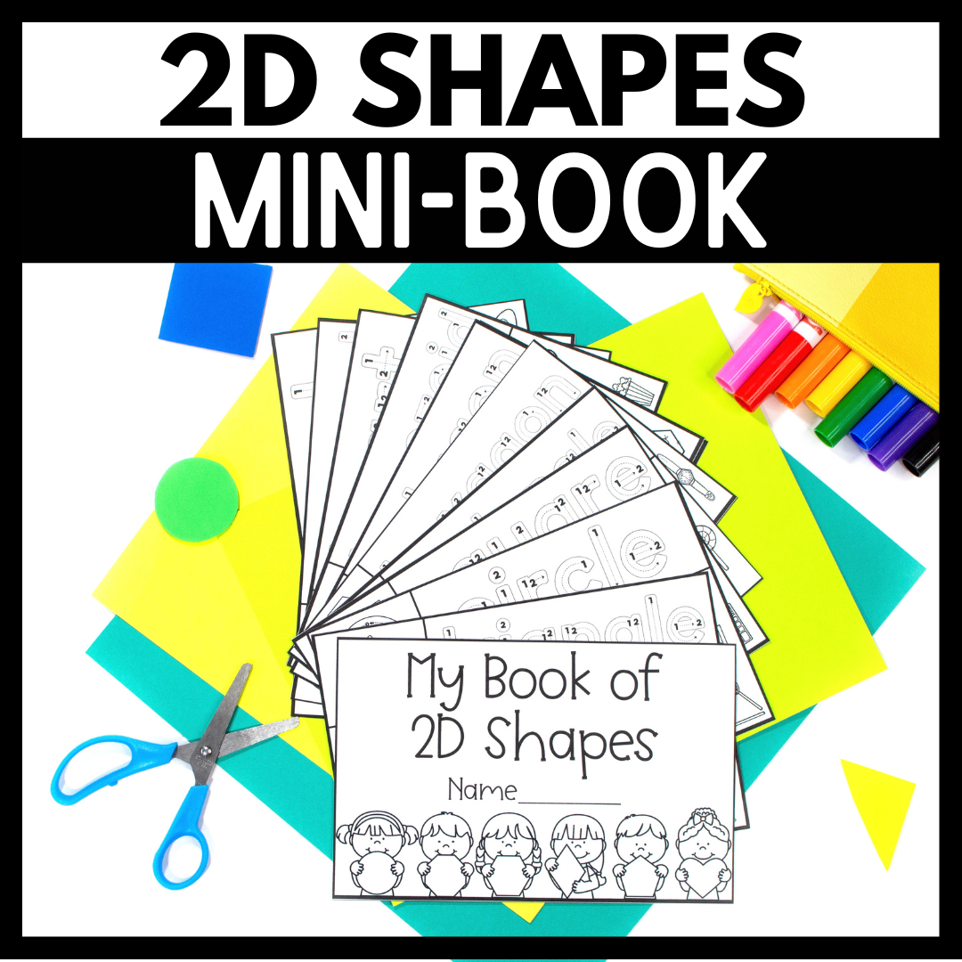 2D Shapes Mini Book Activity For Math Centers Shape Tracing Sheets Classful