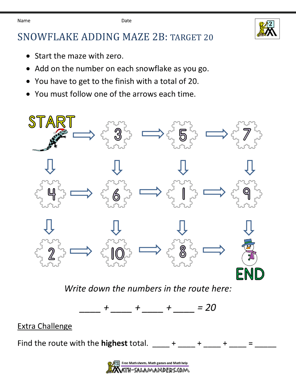 2nd Grade Christmas Math Worksheets