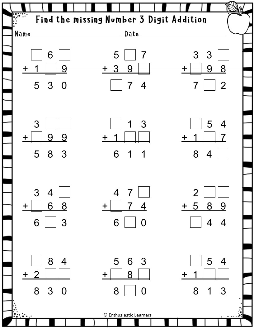 Missing Addends Made By Teachers