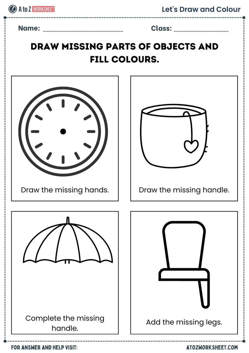 30 Free LKG Drawing Worksheets A To Z Worksheet