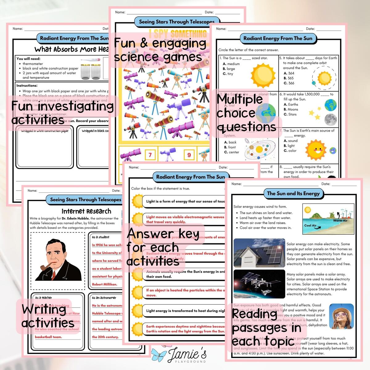 3rd Grade Earth Space Science BUNDLE NGSS Aligned Activities Answer Key Classful 3rd Grade Earth Space Science BUNDLE NGSS Aligned Activities Answer Key Classful