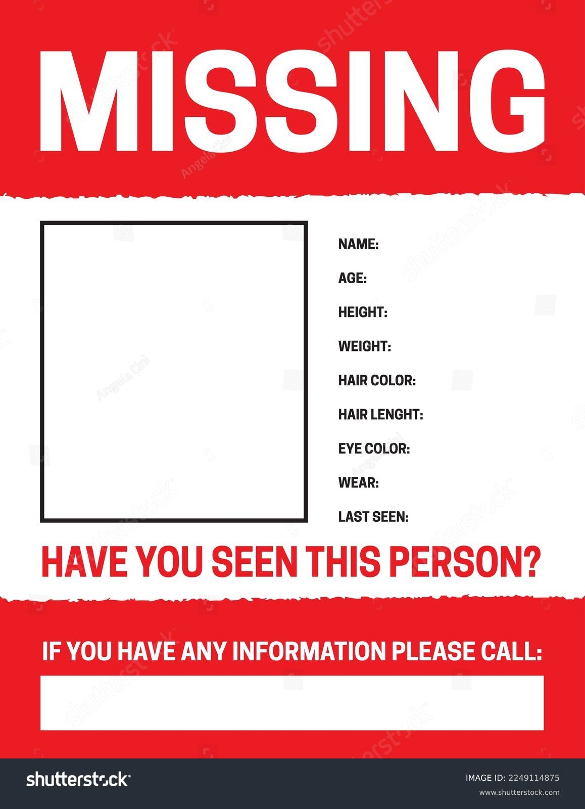 4 Thousand Missing Poster Template Royalty Free Images Stock Photos Pictures Shutterstock