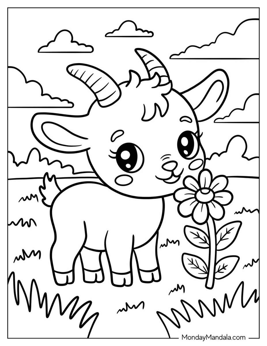40 Farm Animal Coloring Pages Free PDF Printables Coloring Pages Farm Animals Little Cute Stock Vector Royalty Free 442206178 Shutterstock