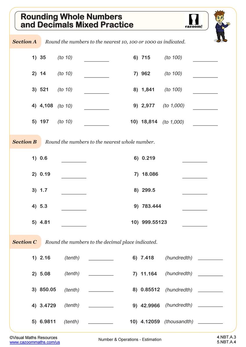 4th Grade Number Operations Worksheets PDF Printable Worksheets Cazoom Math 4th Grade Number Operations Worksheets PDF Printable Worksheets Cazoom Math