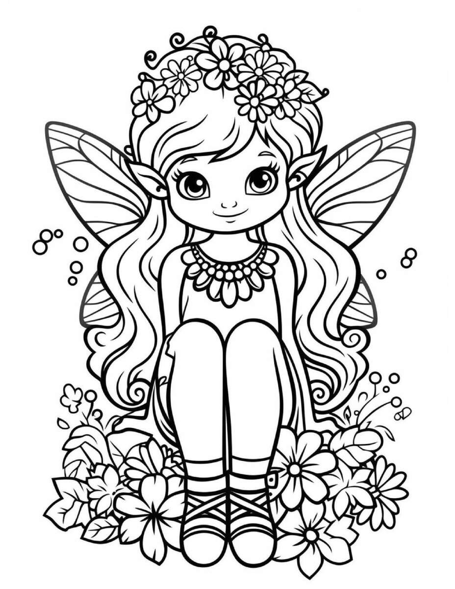 5 Fairy Coloring Pages Enchanted Fairy Coloring Page Fantasy Fairy Coloring Cute Fairy Coloring Whimsical Coloring Whimsical Fairies Etsy 55 Fairy Coloring Pages Free Printables For All Ages