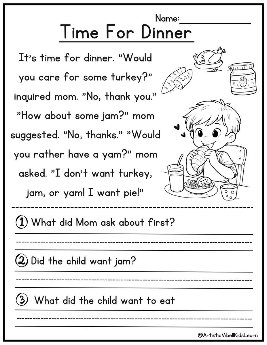 50 Kindergarten 1st Grade Reading Comprehension Passages Worksheets Sentences Reading Worksheet Fluency Worksheet English Learing Set 1 Etsy Reading Comprehension Printable Worksheet First Grade Kindergarten Instant Download Homeschool Teacher Kids Distance Etsy