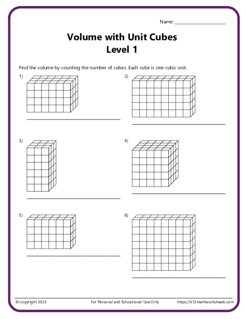 5th Grade Math Worksheets
