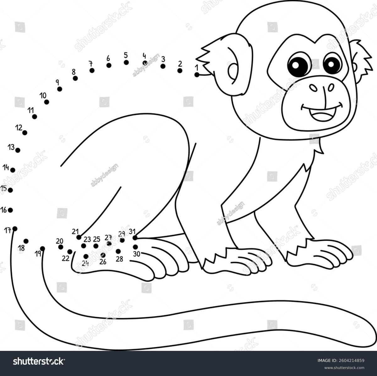 67 Monkey Dot Joining Stock Vectors And Vector Art Shutterstock