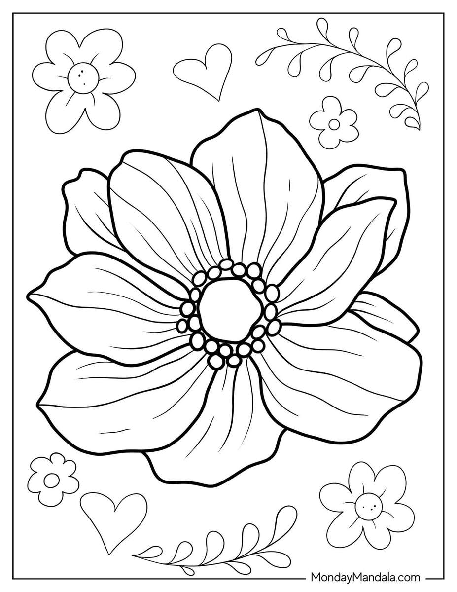 68 Flower Coloring Pages Free PDF Printables 68 Flower Coloring Pages Free PDF Printables