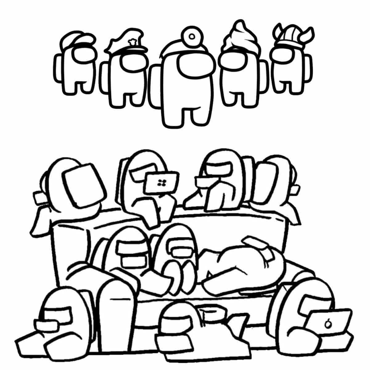 87 Among Us Coloring Pages Free To Print Artsy Pretty Colors