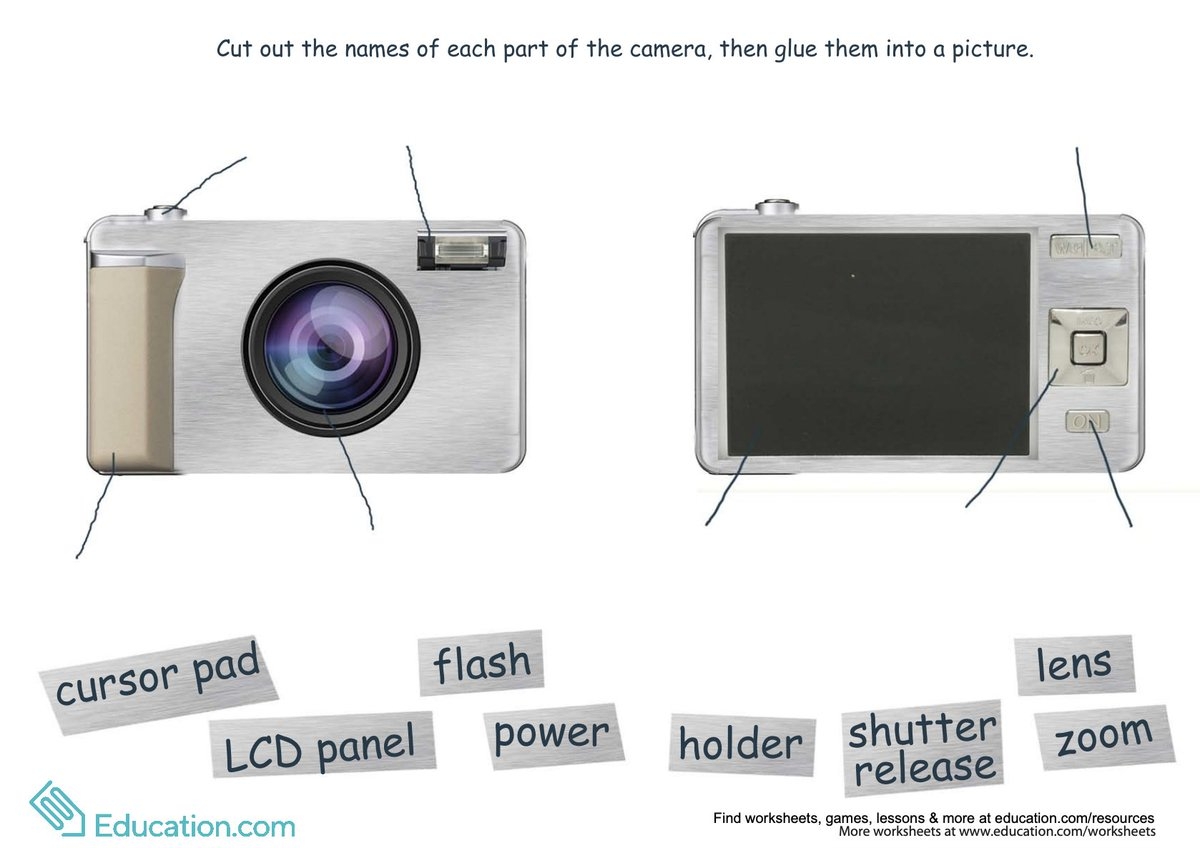 A Camera That S Not A Phone Children Identify The Parts Of A Camera With This Fun Free Labeling Activity Https T Co Ddp0MgvSXf 1stchat Photography