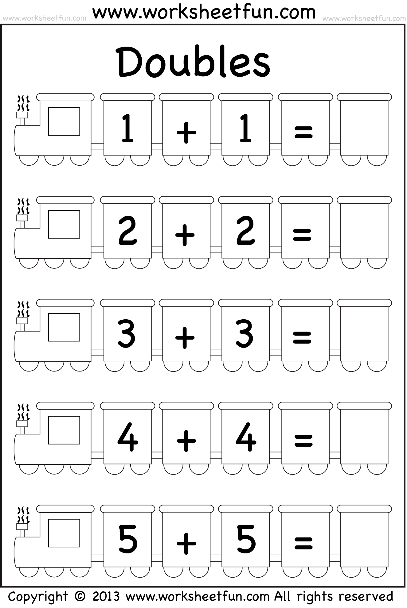 Addition Doubles 1 Worksheet FREE Printable Worksheets Worksheets Library
