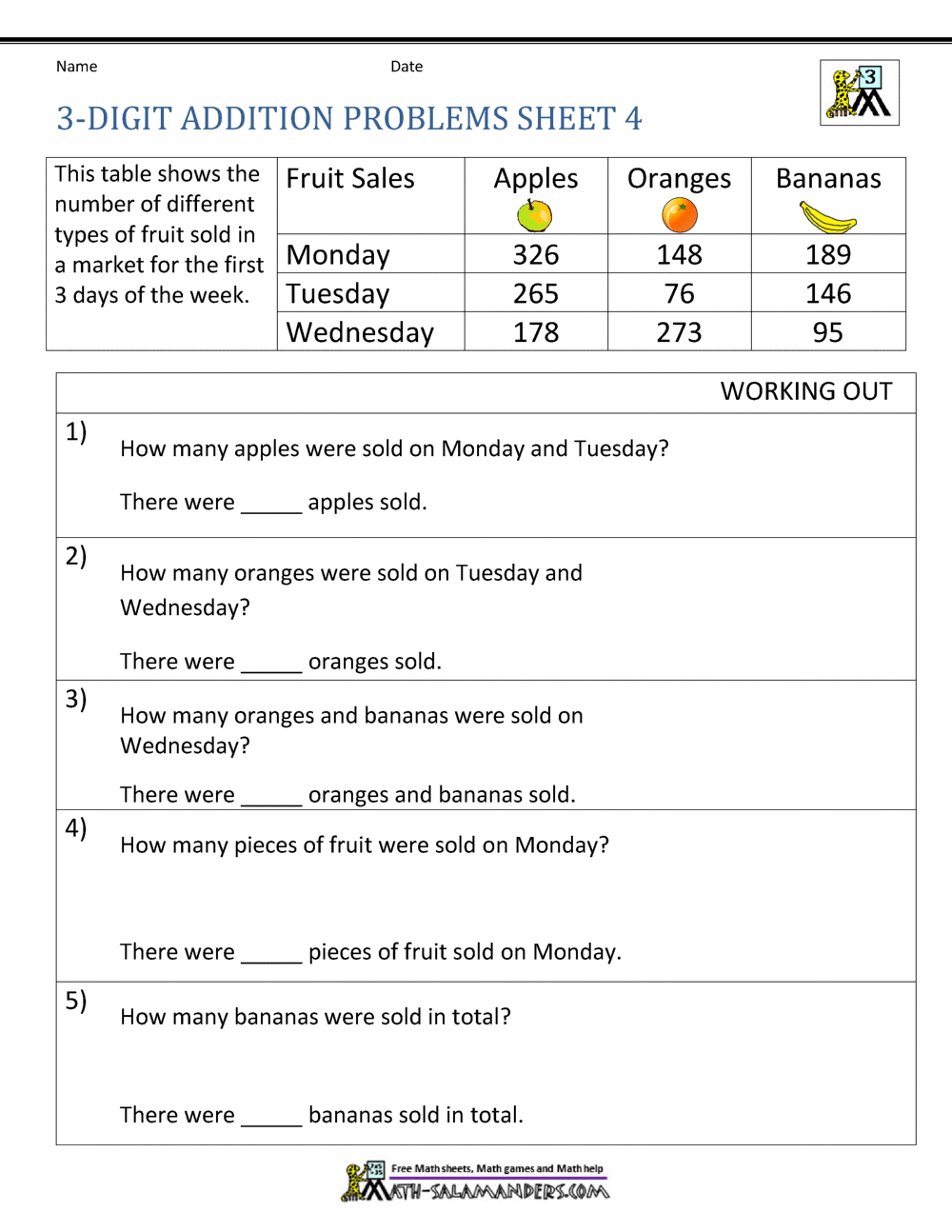Addition Word Problems Superstar Worksheets