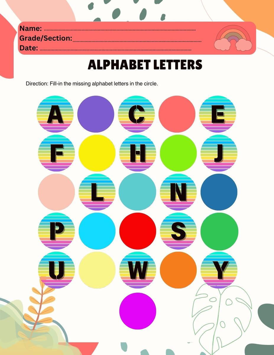 Alphabet Letters Fill In The Missing Letters By Ninai23 Raket PH