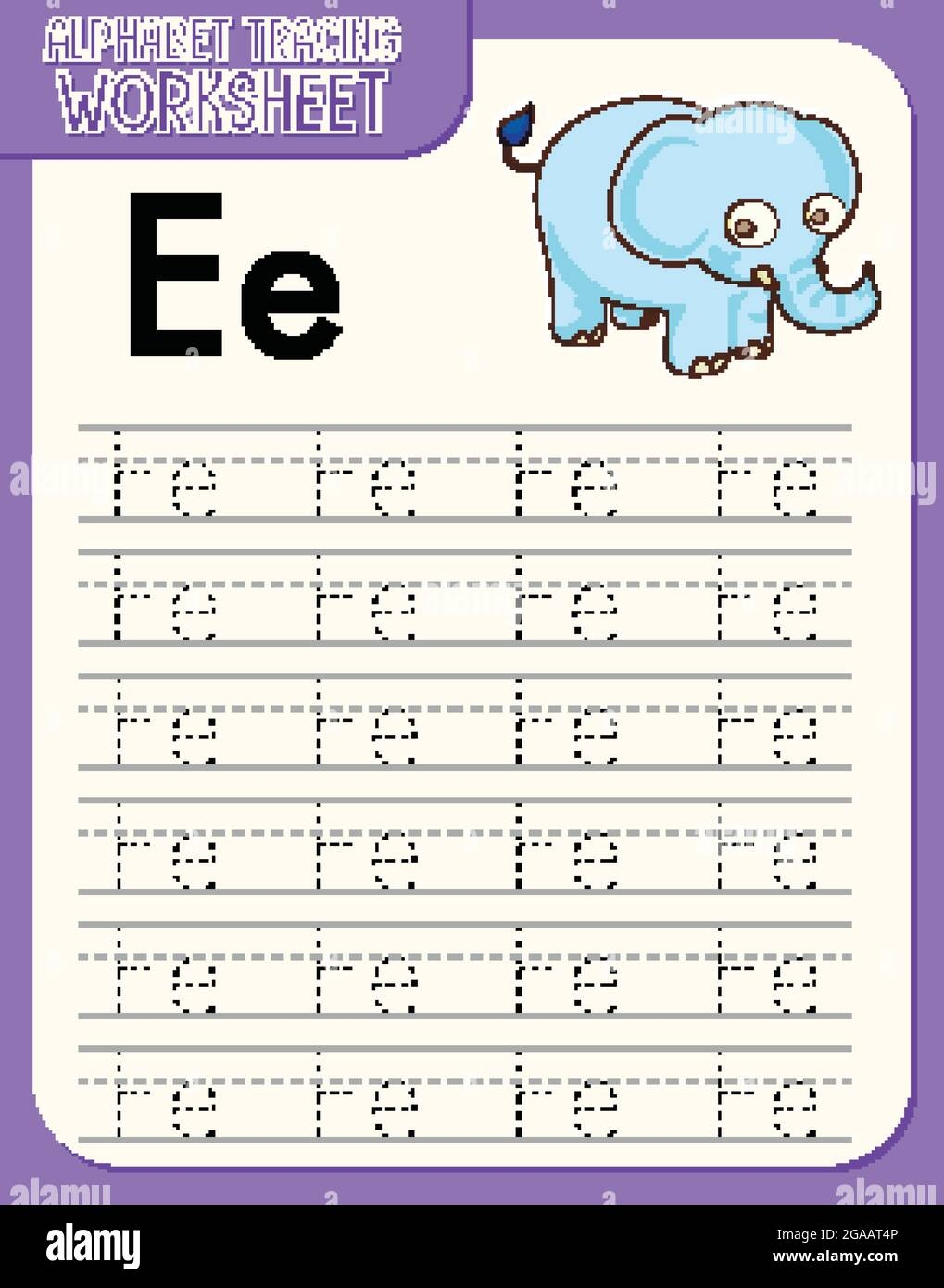 Letter E Tracing Worksheet Free Printables Teach Prints