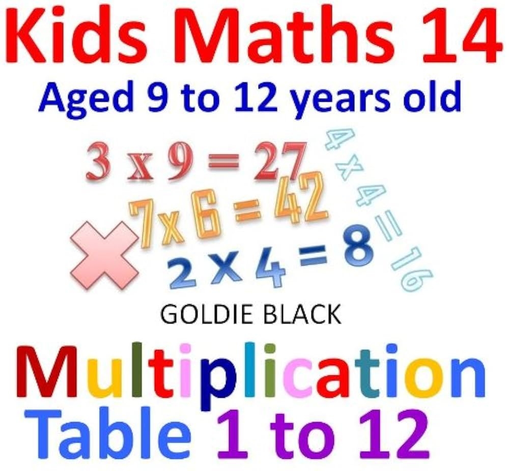 Amazon Kids Math For Kids Multiplication Table Chart 1 12 Multiplication For Kids Book 14 EBook Black Goldie Kindle Store Amazon Kids Math For Kids Multiplication Table Chart 1 12 Multiplication For Kids Book 14 EBook Black Goldie Kindle Store