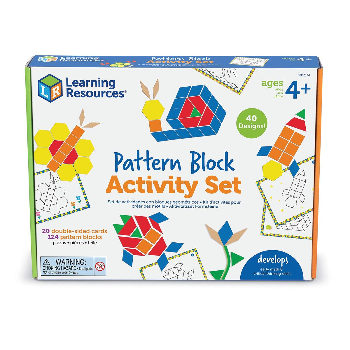 Amazon Learning Resources Pattern Block Activity Set 20 Double Sided Cards Ages 4 Toys Games Amazon Learning Resources Pattern Block Activity Set 20 Double Sided Cards Ages 4 Toys Games