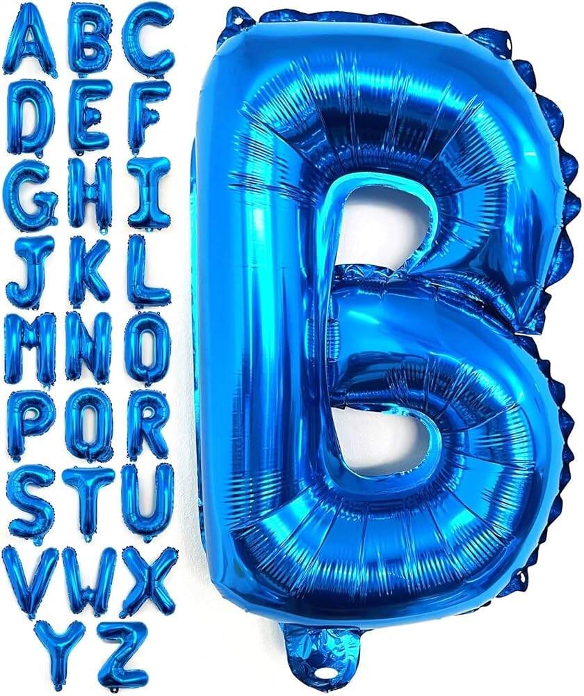 Amazon Lovoir 40 Inch Large Blue Letter B Balloons Big Size Jumbo Mylar Foil Helium Balloon For Birthday Party Celebration Decorations Alphabet Blue B Toys Games