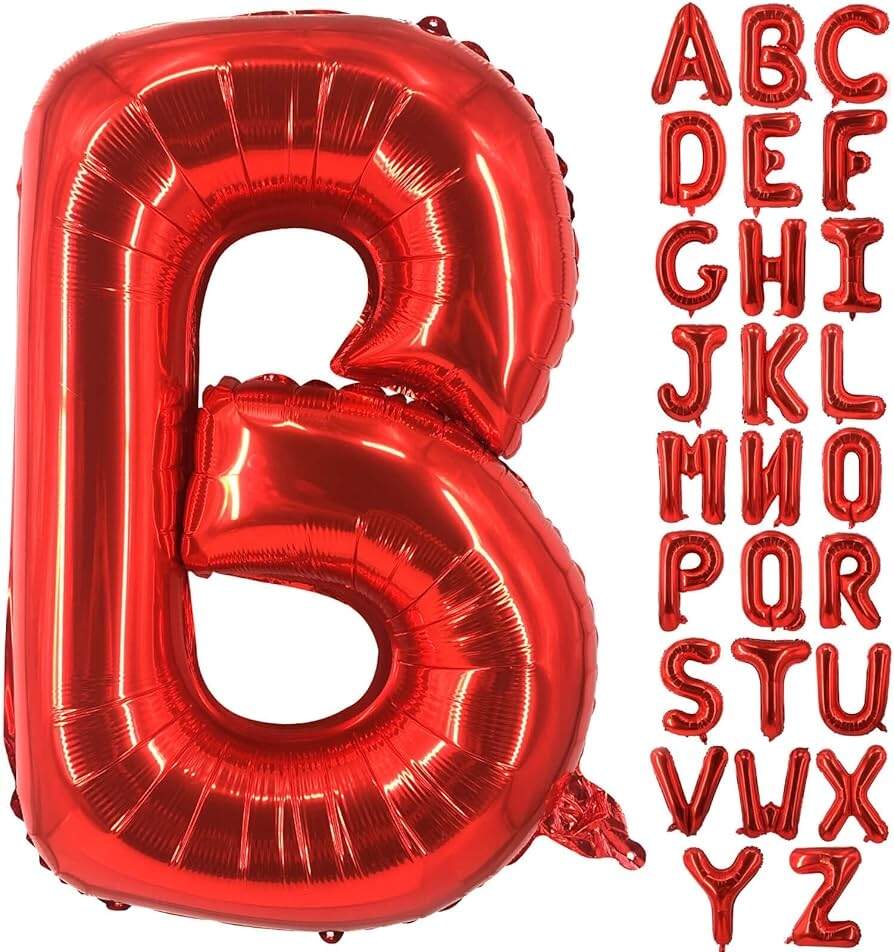 Amazon Lovoir 40 Inch Large Red Letter B Balloons Big Size Jumbo Mylar Foil Helium Balloon For Birthday Party Celebration Decorations Alphabet Red B Toys Games