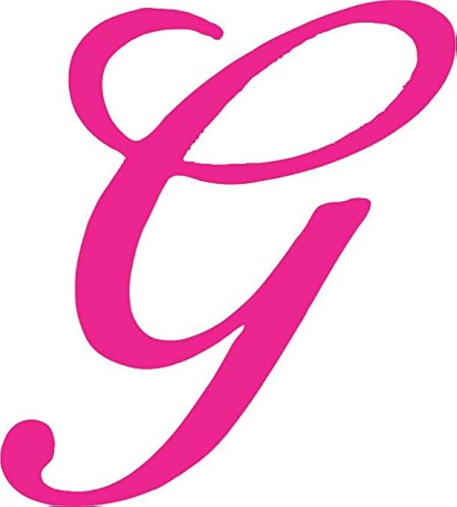 Amazon StickerTalk Cursive G Monogram Vinyl Sticker 2 75 Inches By 3 Inches