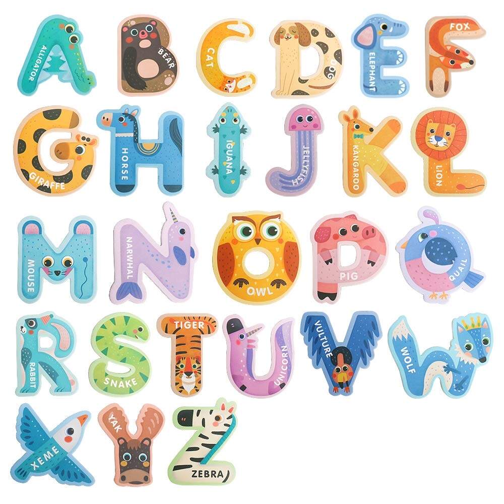 Amazon USATDD Jumbo Magnetic Letters Colorful ABC Alphabet Animal Shape Toys Large Uppercase Refrigerator Fridge Magnets Preschool Educational Toy Set Learning Spelling Game For 3 4 5 Year Old Toddler Kids