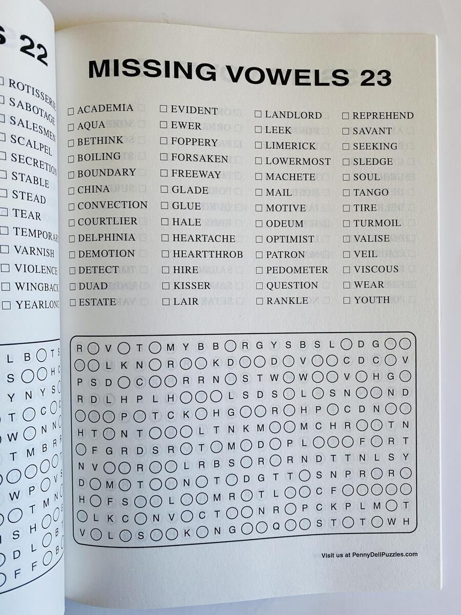 Amazon Volume Numbers 460 And 461 Of Penny Press Missing Vowels Word Search Seek Circle Find Books Selected Puzzles Toys Games Amazon Volume Numbers 460 And 461 Of Penny Press Missing Vowels Word Search Seek Circle Find Books Selected Puzzles Toys Games