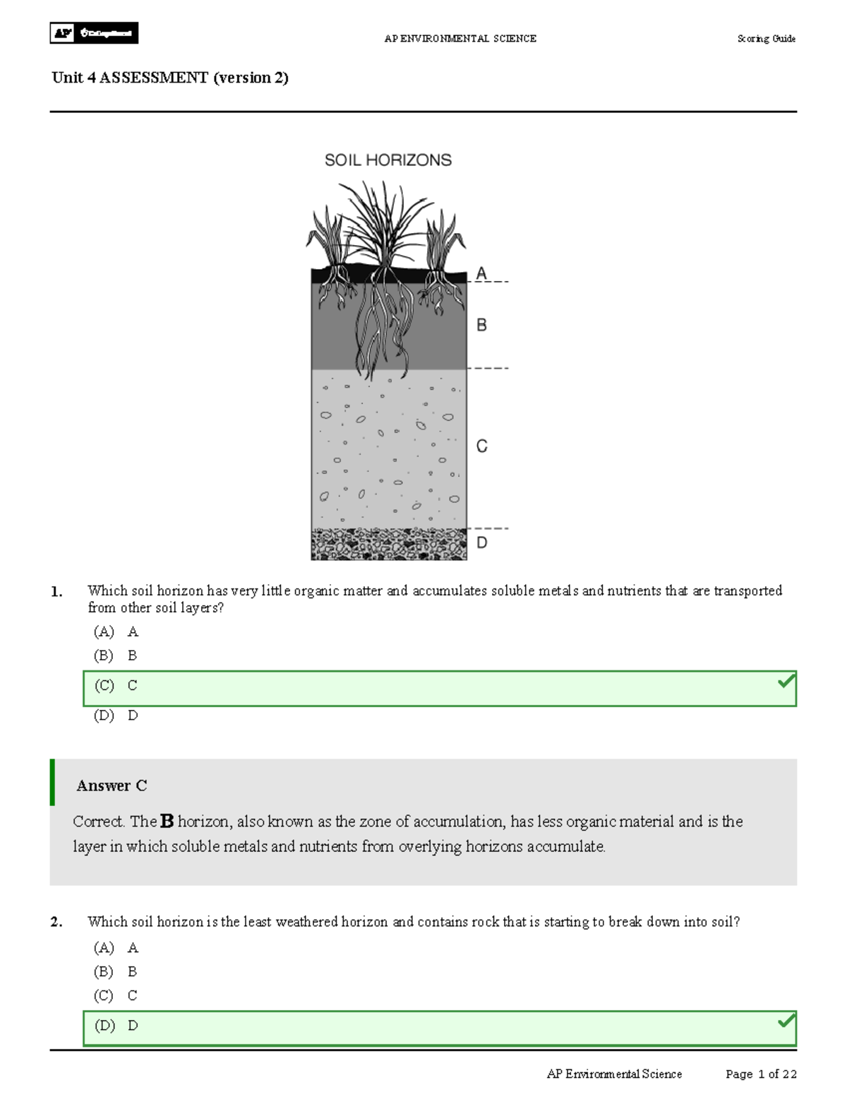 AP ENVIRONMENTAL SCIENCE Unit 4 ASSESSMENT Version 2 Soil Atmosphere Dynamics Studocu AP ENVIRONMENTAL SCIENCE Unit 4 ASSESSMENT Version 2 Soil Atmosphere Dynamics Studocu