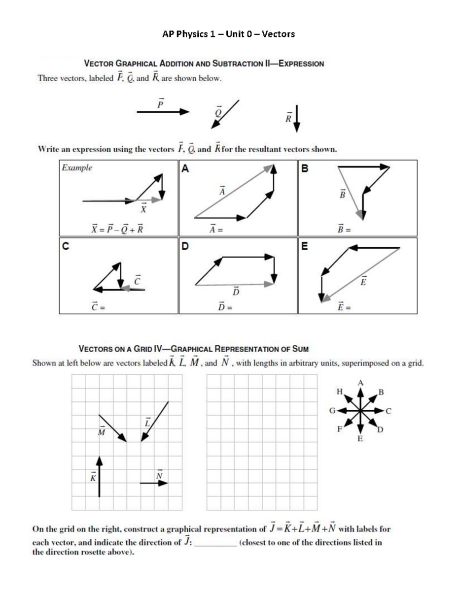 AP1 Unit 0 Vectors Graphical Addition And Resultant Analysis Studocu AP1 Unit 0 Vectors Graphical Addition And Resultant Analysis Studocu