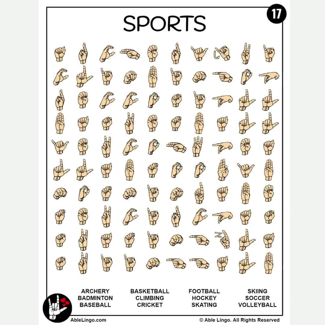 ASL Word Search Fingerspelling Puzzle printable PDF Etsy