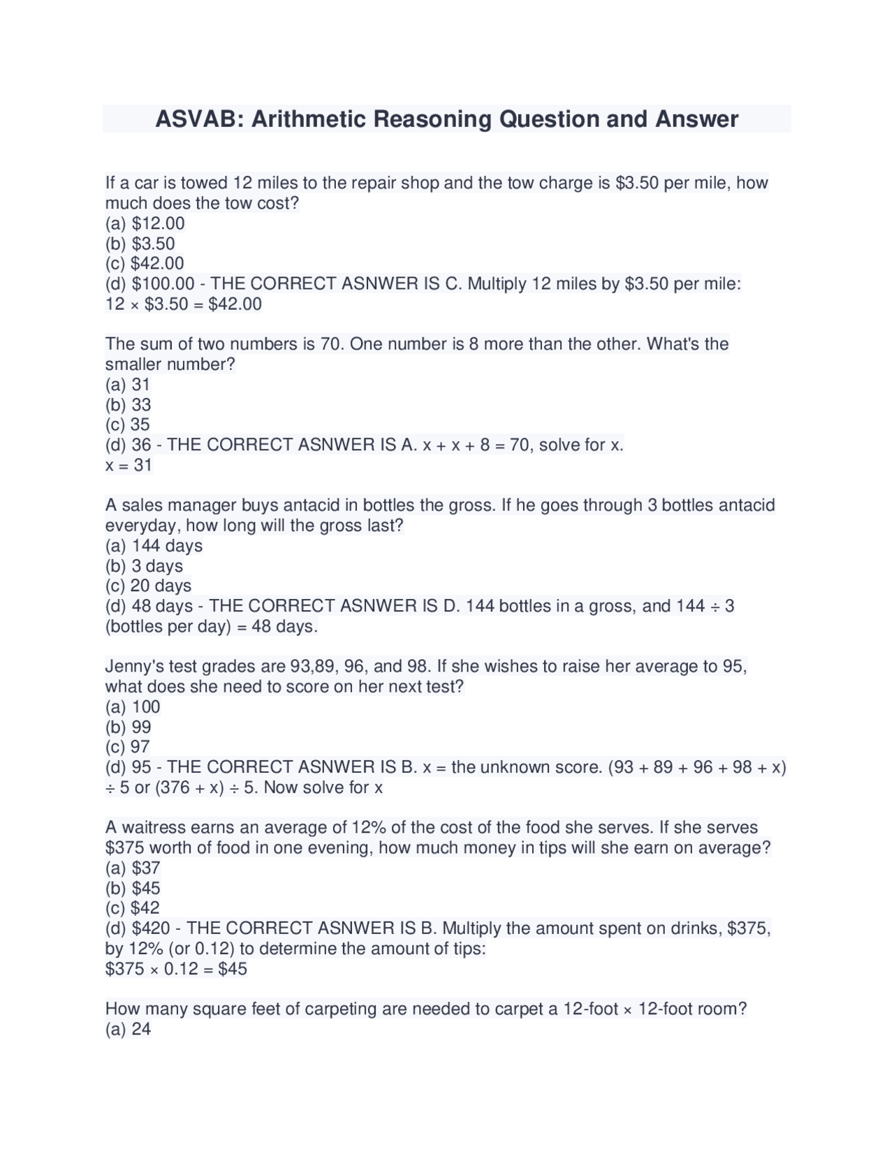 Percentage Calculations Worksheets