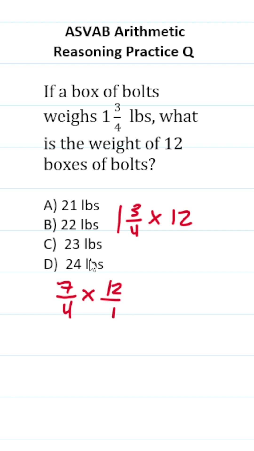 ASVAB PiCAT Arithmetic Reasoning Practice Test Q Multiply Fractions acetheasvab With grammarhero Worksheets Library