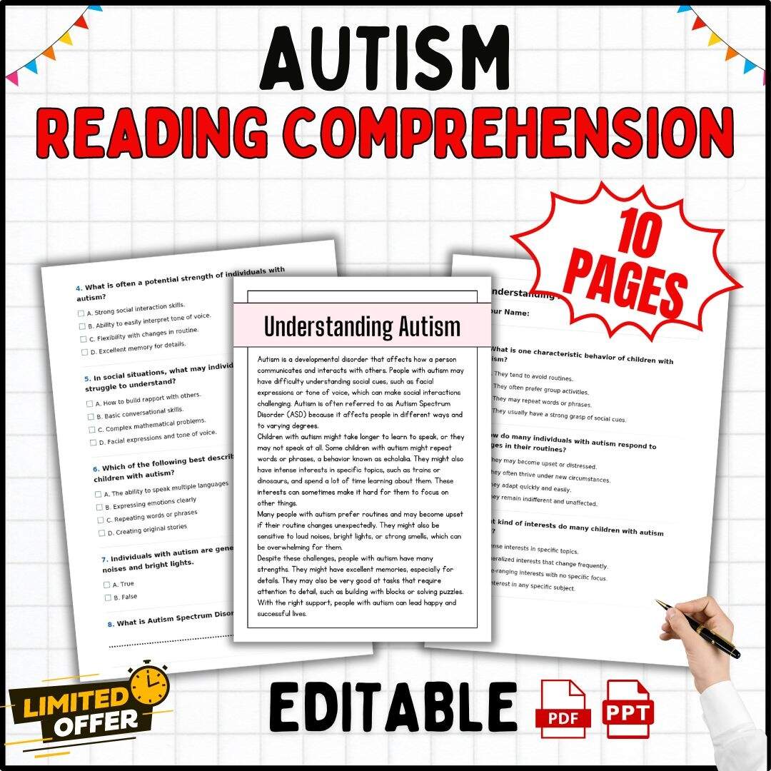 Autism Reading Comprehension Passages And Questions Worksheets 1st 5th Grade Made By Teachers