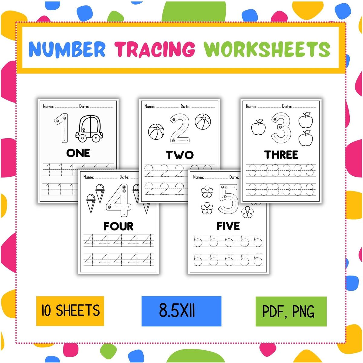 Back To School FREEBIE Number Tracing 1 10 Worksheets For Pre K Kindergarten Made By Teachers Back To School FREEBIE Number Tracing 1 10 Worksheets For Pre K Kindergarten Made By Teachers