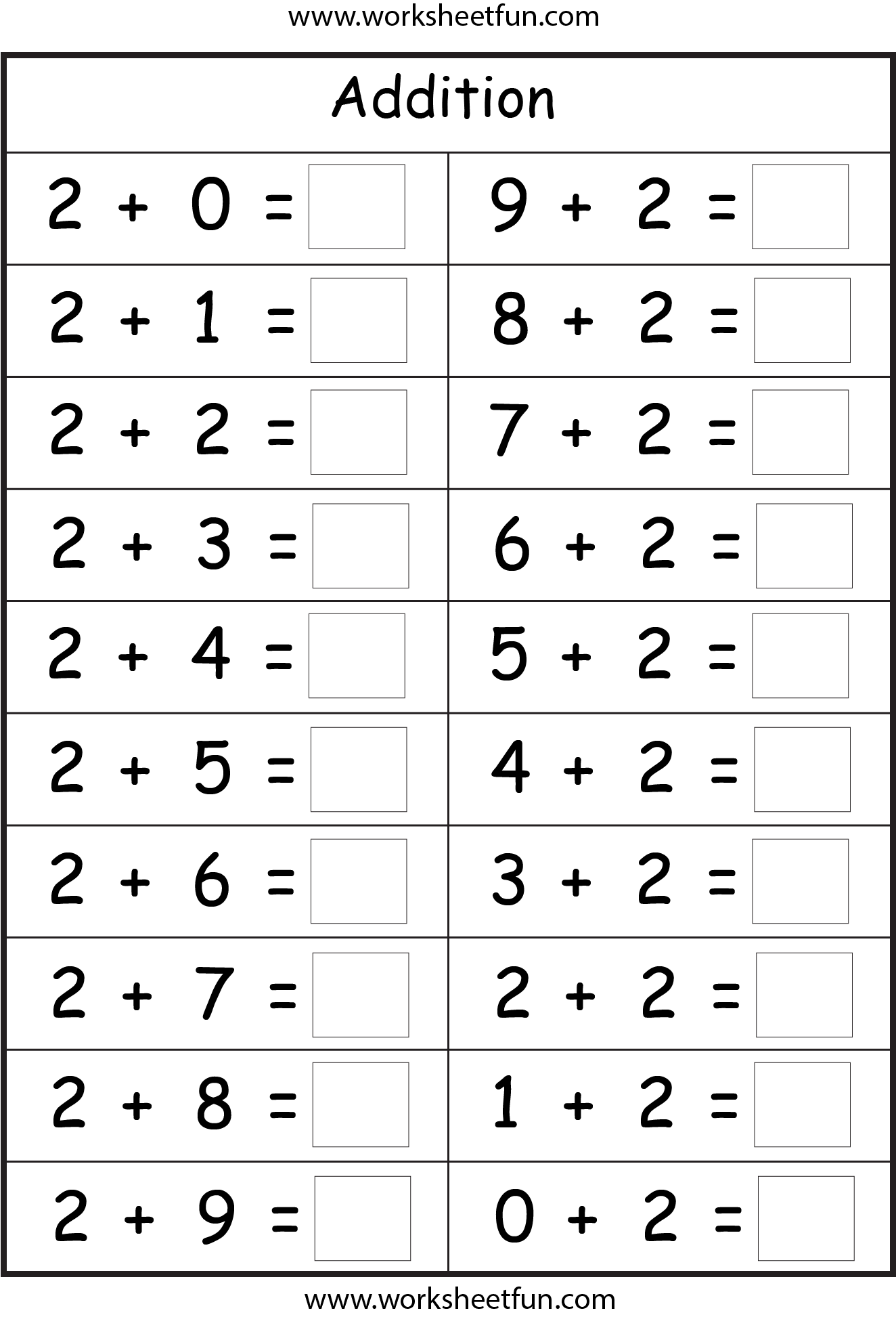 Addition Worksheets K12 Math Worksheets