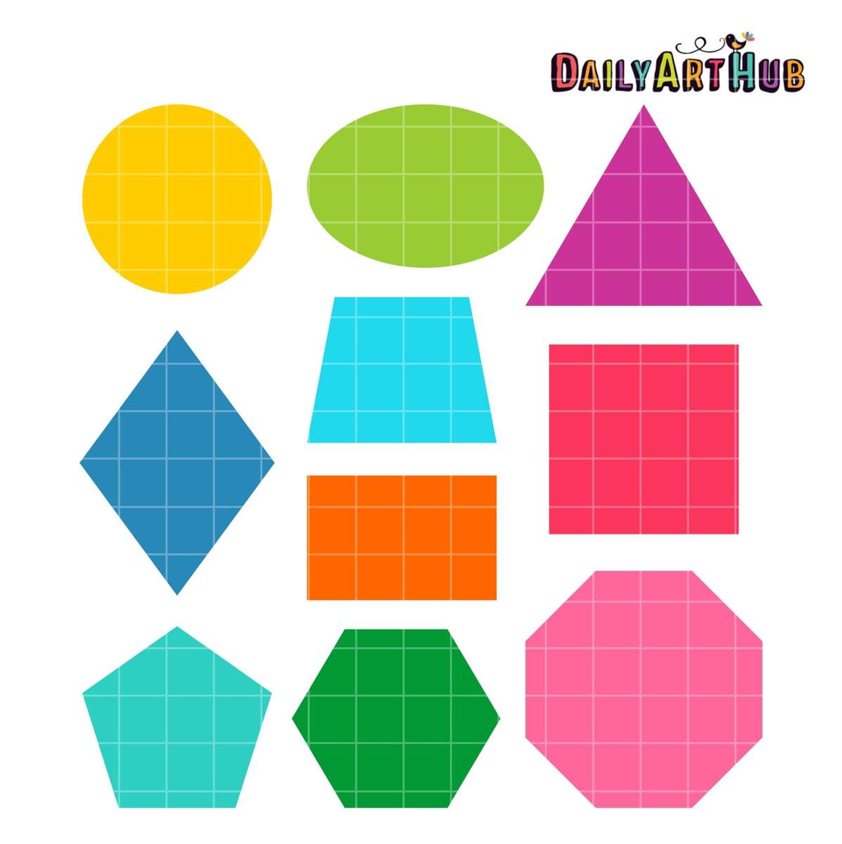 Basic Shapes Clip Art Set Daily Art Hub Graphics Alphabets SVG