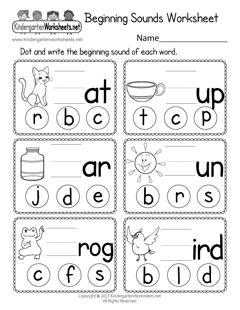 Beginning Blends Word Sort Cut Paste Worksheets