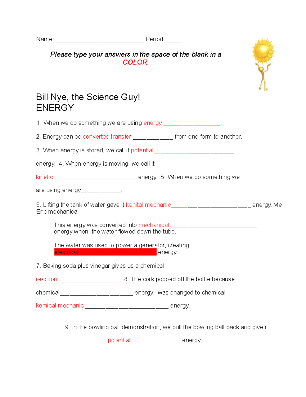 Bill Nye Energy Worksheet Student Notes Answers Studocu Bill Nye Energy Worksheet Student Notes Answers Studocu