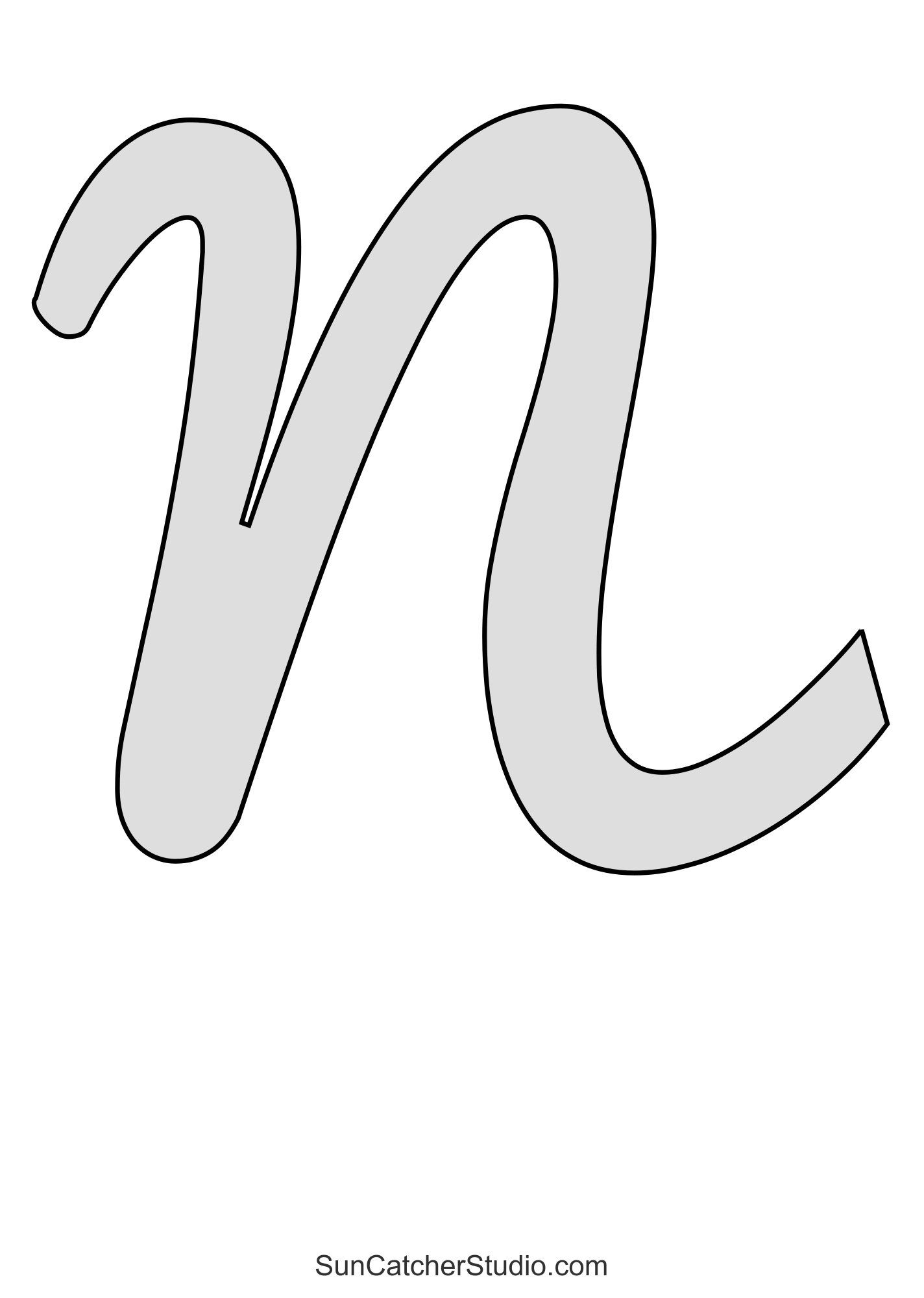 Bold Thick SCRIPT Letter Stencils Number And Alphabet Patterns Free Printables Lettering SVG Files Tools Apps