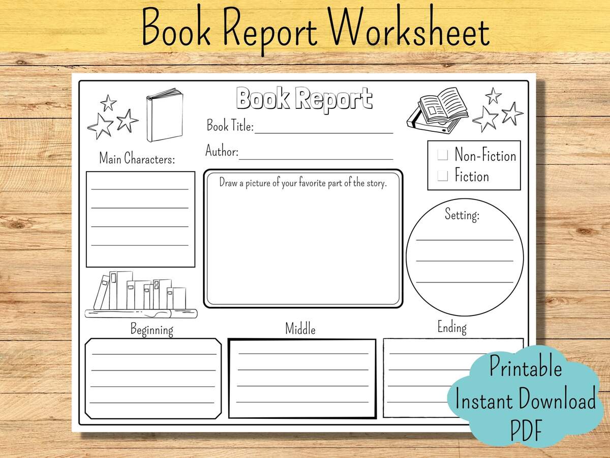 Book Report For Kids Printable Book Report Worksheet Homeschool Book Report Template Story Elements Printable Worksheet Etsy Israel